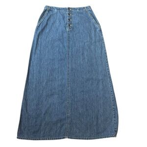 Classic vintage Liz Claiborne Blue‎ A-Line Maxi Skirt Casual